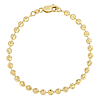 14k Yellow Gold 7in Moon-cut Bead Bracelet 4mm