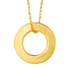 14k Yellow Gold Petite Open Circle Necklace
