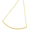 14k Yellow Gold Adjustable Bolo Curved Bar Bracelet