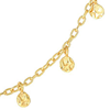 14k Yellow Gold Hammered Bead Choker Necklace