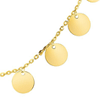 14k Yellow Gold Choker Necklace with Discs