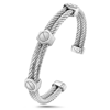 Phillip Gavriel Sterling Silver Men's Cable Hardware Cuff Bracelet