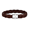 Phillip Gavriel Braided Brown Leather Bracelet with Sterling Silver Magnetic Clasp