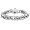 Phillip Gavriel Sterling Silver Men's Textured Curb Link Bracelet 8.5in