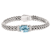 Phillip Gavriel Sterling Silver Blue Topaz White Sapphire Bracelet