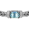 Phillip Gavriel Sterling Silver Blue Topaz Necklace White Sapphires