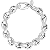 Phillip Gavriel Sterling Silver Men's Rolo Bracelet with Cable Edges