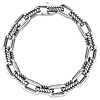 Phillip Gavriel Sterling Silver Double Link Paper Clip Chain Bracelet 7.5in