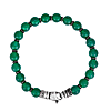 Phillip Gavriel Men's Sterling Silver Green Malachite Bead Bracelet