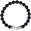 Phillip Gavriel Sterling Silver Men's Onyx Bead Bracelet