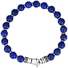 Phillip Gavriel Sterling Silver Men's Blue Lapis Bead Bracelet