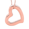 14k Rose Gold Petite Open Heart Necklace