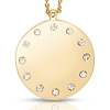 14k Yellow Gold Small .06 ct tw Diamond Dial Necklace