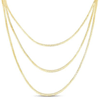 14k Yellow Gold Three Strand Herringbone Necklace