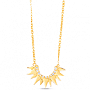 14k Yellow Gold Sunburst .05 ct Diamond Necklace