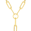 14k Yellow Gold Lariat Paper Clip Y-Necklace