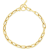 14k Yellow Gold Paper Clip Toggle Bracelet 7.5in