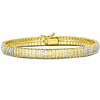 14k Yellow Gold Diamante Flexible Bracelet 7in