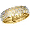 14k Yellow Gold Wide Diamante Flexible Bracelet 7in