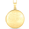 14k Yellow Gold Tree of Life Locket Necklace