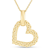 Phillip Gavriel 14k Yellow Gold Popcorn Heart Pendant Necklace