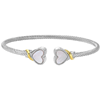 Phillip Gavriel Sterling Silver Mother of Pearl Heart Cuff Bangle Bracelet