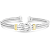 Phillip Gavriel Men's Sterling Silver and 18k Gold Knot Cuff Bracelet