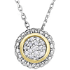 Phillip Gavriel Sterling Silver 18k Gold Diamond Popcorn Necklace