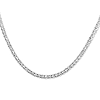 14k White Gold 18in Fancy Ice Barrel Chain 3.1mm