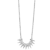 14k White Gold Sunburst .05 ct Diamond Necklace