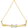 14k Two-tone Gold Adjustable Bolo Infinity Bracelet