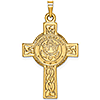 14kt Yellow Gold 1 1/8in U.S. Army Cross Pendant