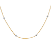14k Yellow Gold .24 ct tw Diamond Station Necklace