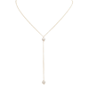 14k Yellow Gold Y-Shaped Pearl Drop Necklace