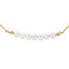 14k Yellow Gold Seven Freshwater Cultured Pearl Festoon Necklace