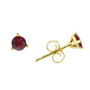 14k Yellow Gold .70 ct tw Ruby Martini Stud Earrings