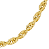 14k Yellow Gold 22in Solid Glitter Rope Chain 3mm
