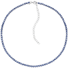 Sterling Silver 3mm Lab-Created Blue Sapphire Necklace