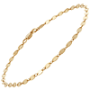 14k Yellow Gold Mirror Oval Disc Link Bracelet