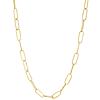10k Yellow Gold 4.3mm Textured Paperclip Chain Necklace
