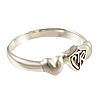 Satin Hearts CTR Ring - Sterling Silver