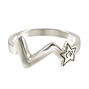 Shooting Star Antiqued CTR Ring - Sterling Silver