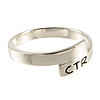 Orbit Antiqued CTR Ring - Sterling Silver