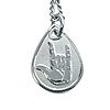 I Love You Sign Language Necklace - Silver Finish