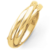 14kt Yellow Gold Polished Hollow Rolling Rings