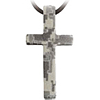 Stainless Steel Soldier's Cross Camo Army ABU Necklace
