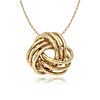 14k Yellow Gold Love Knot Slide Necklace