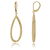 14k Yellow Gold Polished Open Teardrop Dangle Earrings 2in