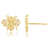 14k Yellow Gold Classic Bee Stud Earrings