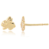 14k Yellow Gold Bunny Stud Earrings